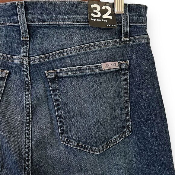 NWT Joe’s Jeans Flawless High Rise Flare Women’s 32 Dark Wash Raw Hem Stretch - Picture 6 of 10